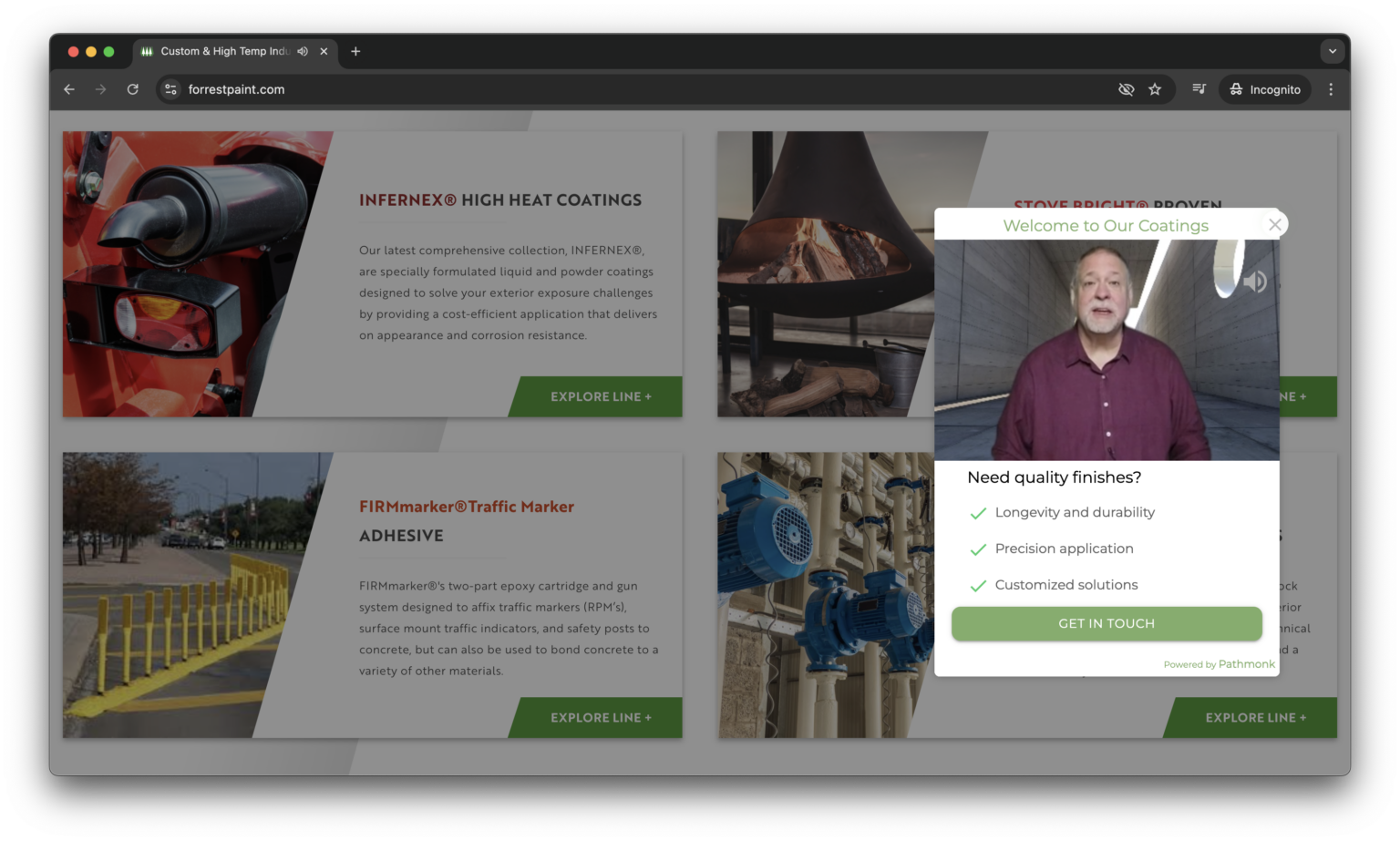 Forrest awareness-stage microexperience introducing the brand