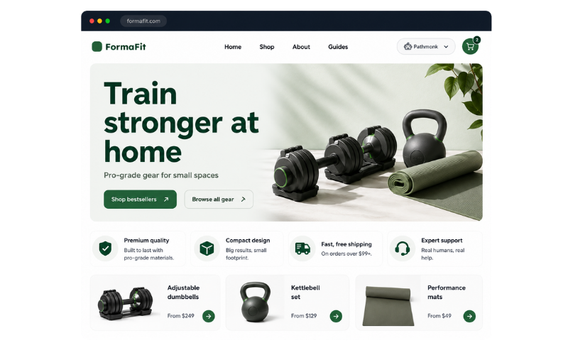 Training e-commerce website